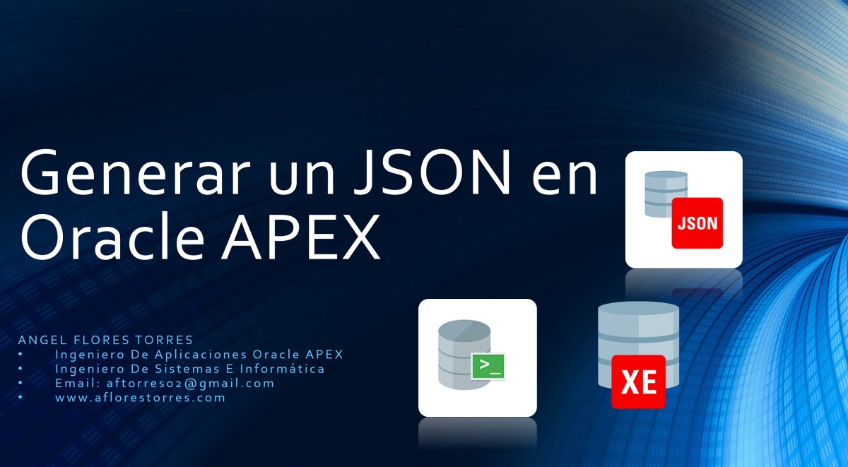 Generar un JSON en Oracle APEX