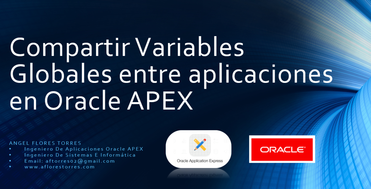 Compartir Variables Globales entre aplicaciones en Oracle APEX